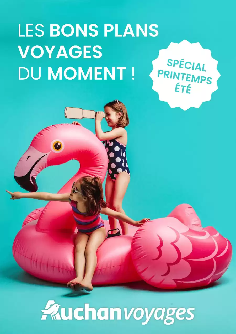 Catalogue des offres de Auchan Supermarché du 05/05/2025 au 29/06/2025 - Auchan voyages : Les bons plans voyages du moment !