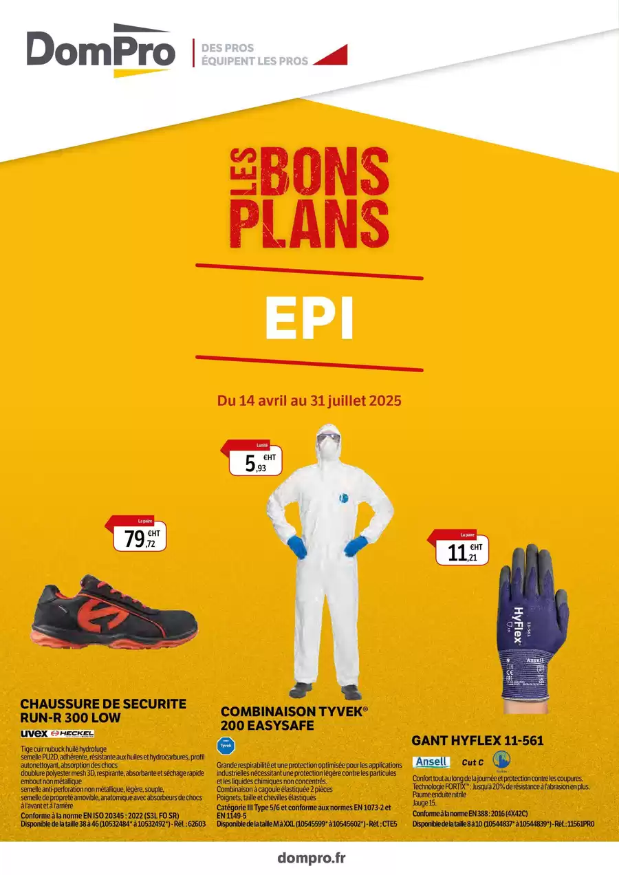 Catalogue des offres de DomPro du 14/04/2025 au 30/07/2025 - Bons plans EPI