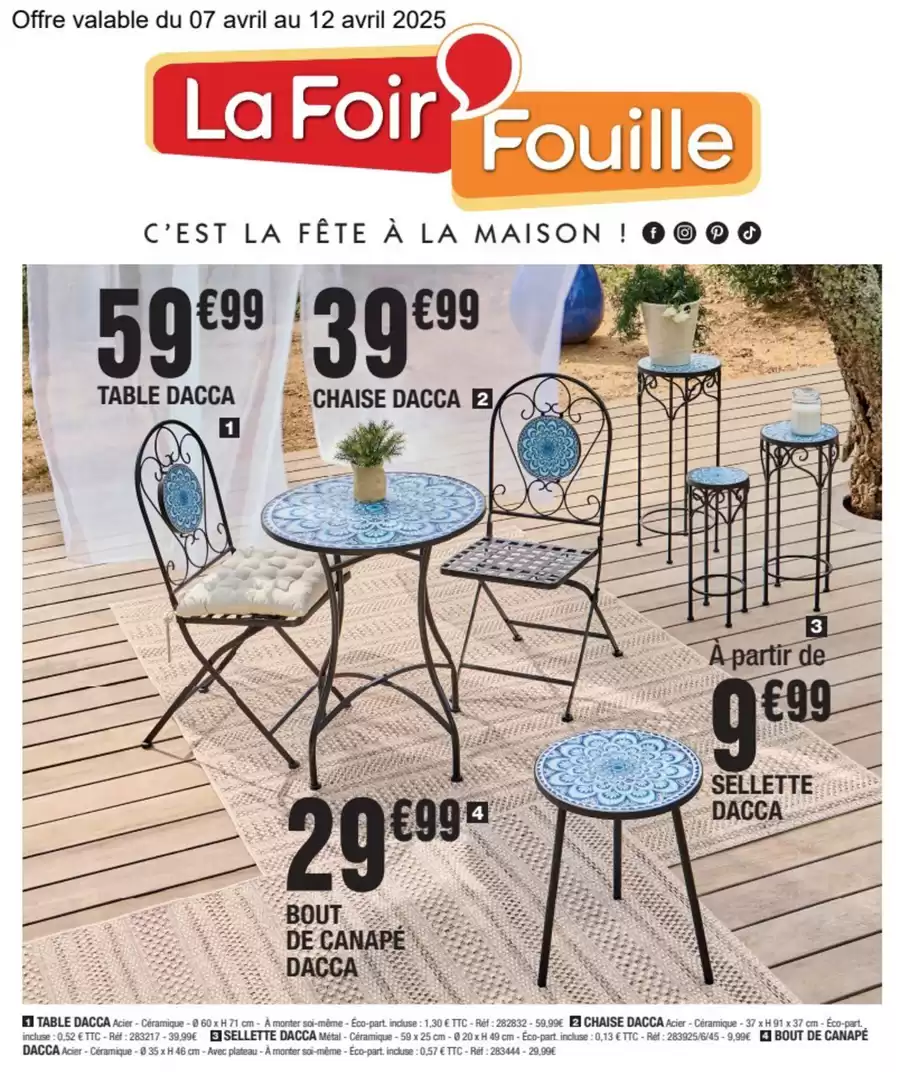 Catalogue des offres de La Foir'Fouille du 06/04/2025 au 11/04/2025 - C'EST LA FÊTE À LA MAISON