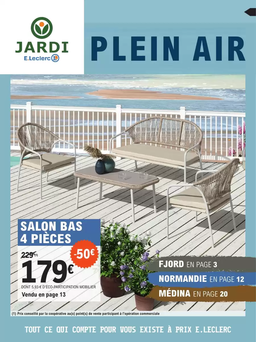 Catalogue des offres de E.Leclerc Jardi du 21/04/2025 au 02/05/2025 - E.Leclerc Jardi PLEIN AIR GSA/GSS