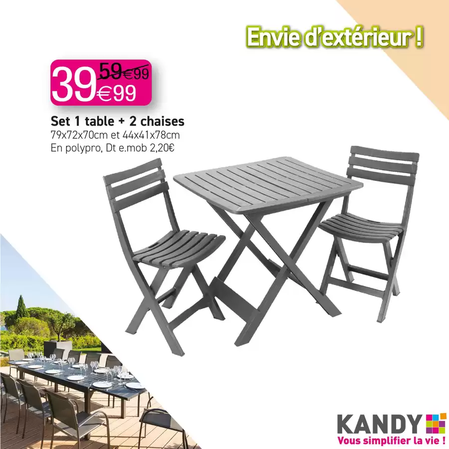 Catalogue des offres de KANDY du 15/04/2025 au 16/04/2025 - ENVIE D’EXTÉRIEUR !