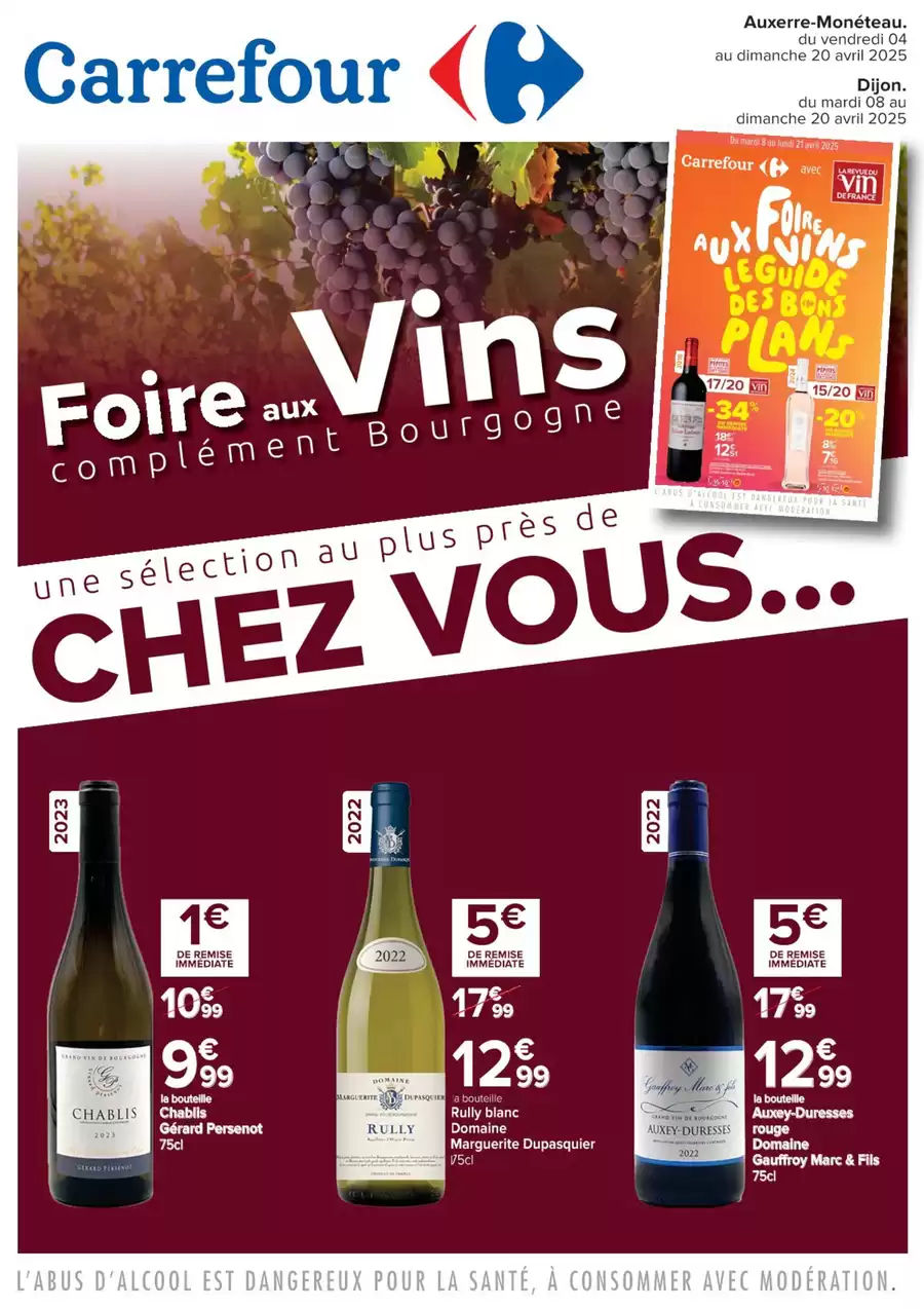 Catalogue des offres de Cora du 07/04/2025 au 19/04/2025 - Foire aux vins, complément Bourgogne