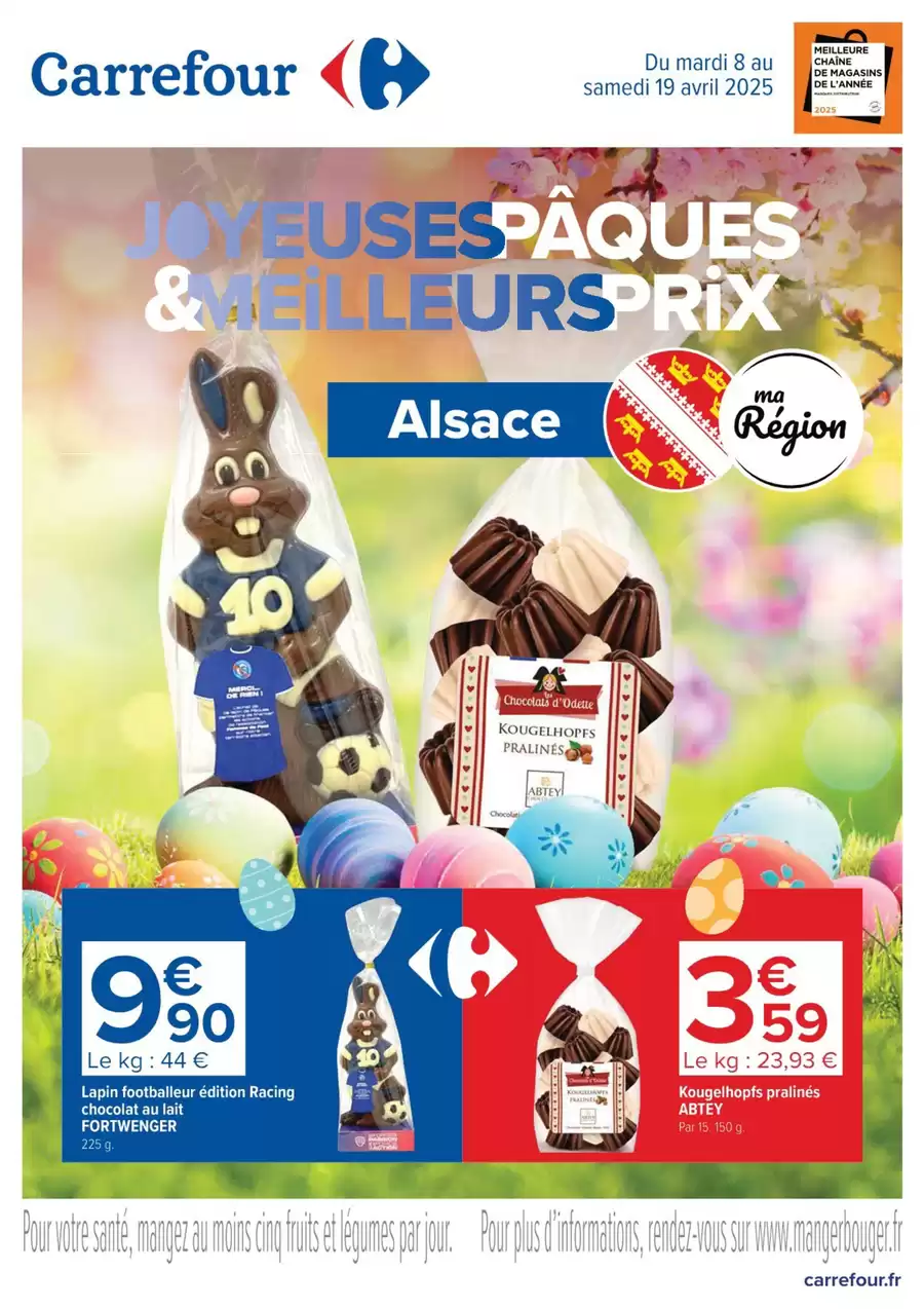 Catalogue des offres de Cora du 07/04/2025 au 18/04/2025 - Joyeuses Pâques et meilleurs prix Alsace