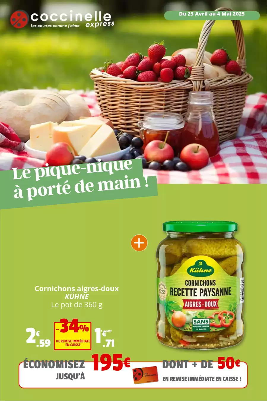 Catalogue des offres de Coccimarket du 22/04/2025 au 03/05/2025 - Le pique-nique à porté de main !