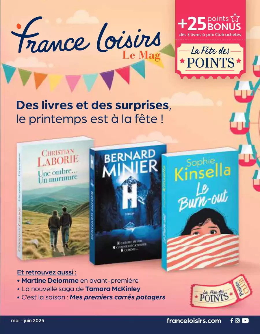 Catalogue des offres de France Loisirs du 29/04/2025 au 29/06/2025 - Mai - Juin 2025