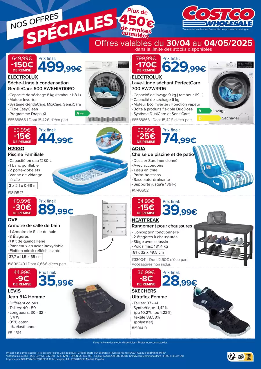 Catalogue des offres de Costco du 29/04/2025 au 03/05/2025 - OFFRES SPECIALES