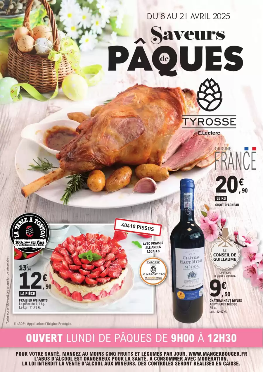 Catalogue des offres de E.Leclerc du 07/04/2025 au 20/04/2025 - PAQUES MON BOUCHER ET MOI