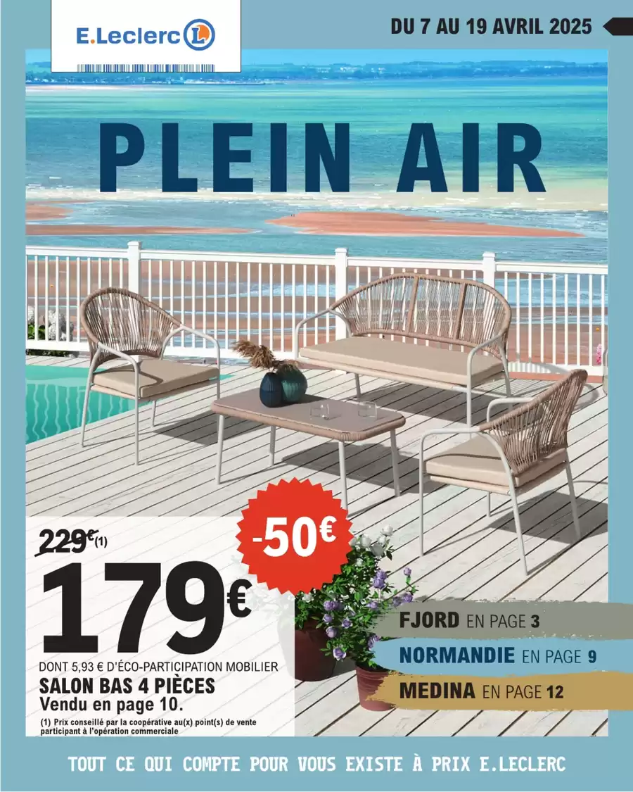 Catalogue des offres de E.Leclerc du 06/04/2025 au 18/04/2025 - plein air magasin