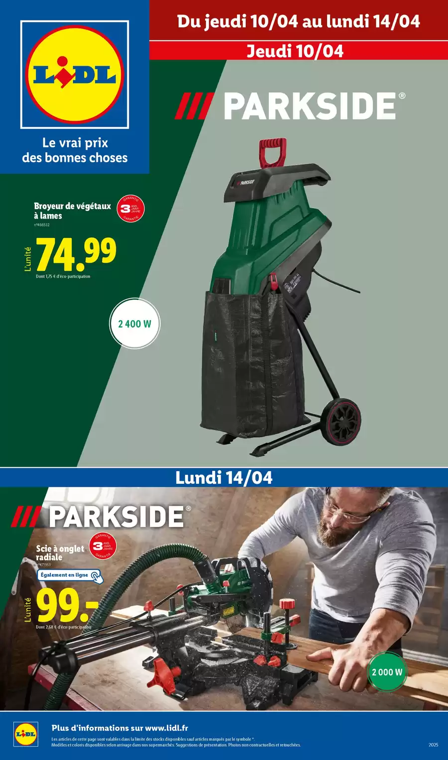 Catalogue des offres de Lidl du 09/04/2025 au 13/04/2025 - Profitez des offres pour votre extérieur chez Lidl !