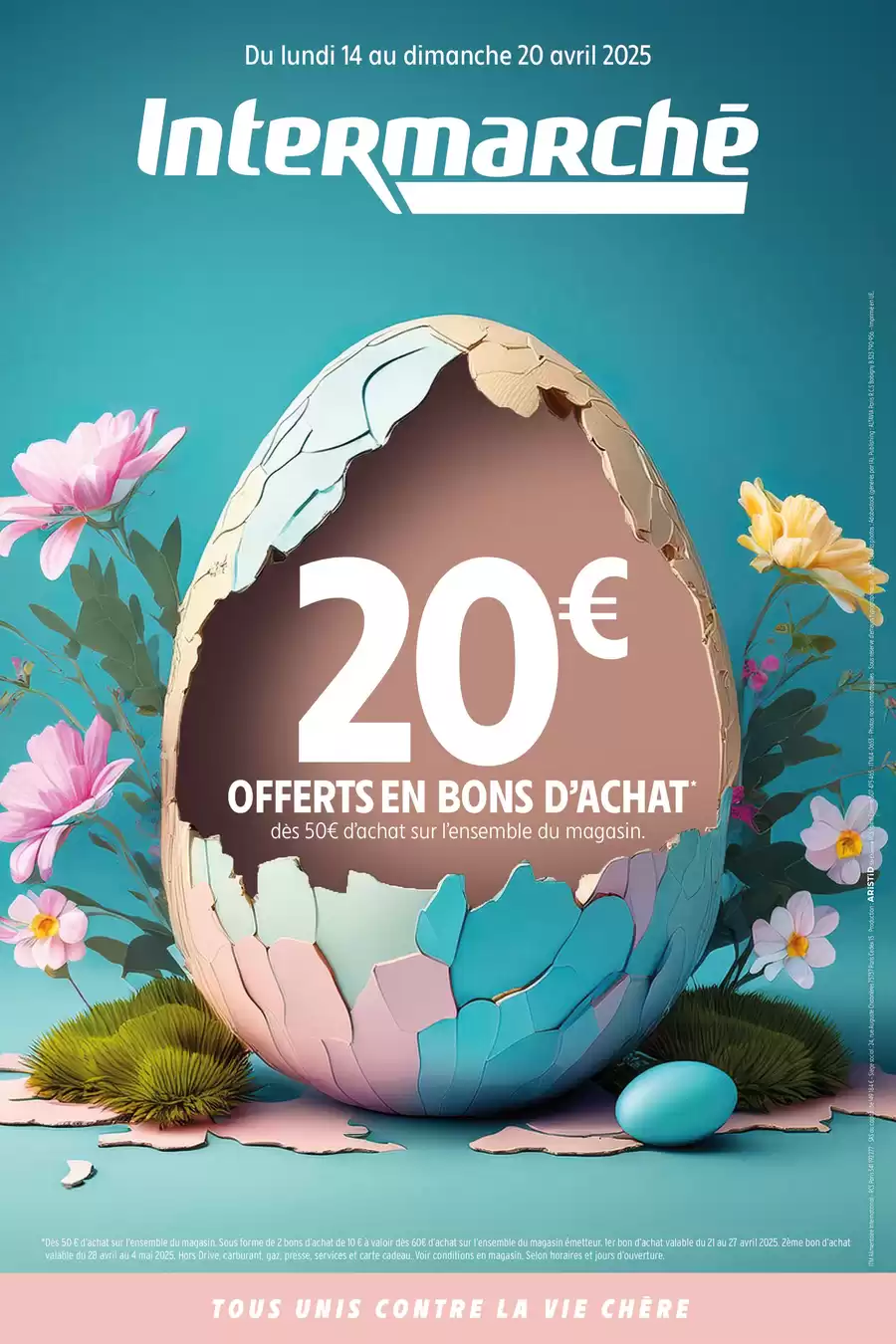 Catalogue des offres de Intermarché du 13/04/2025 au 19/04/2025 - PROS LOCAL - 20€ BONS D'ACHAT