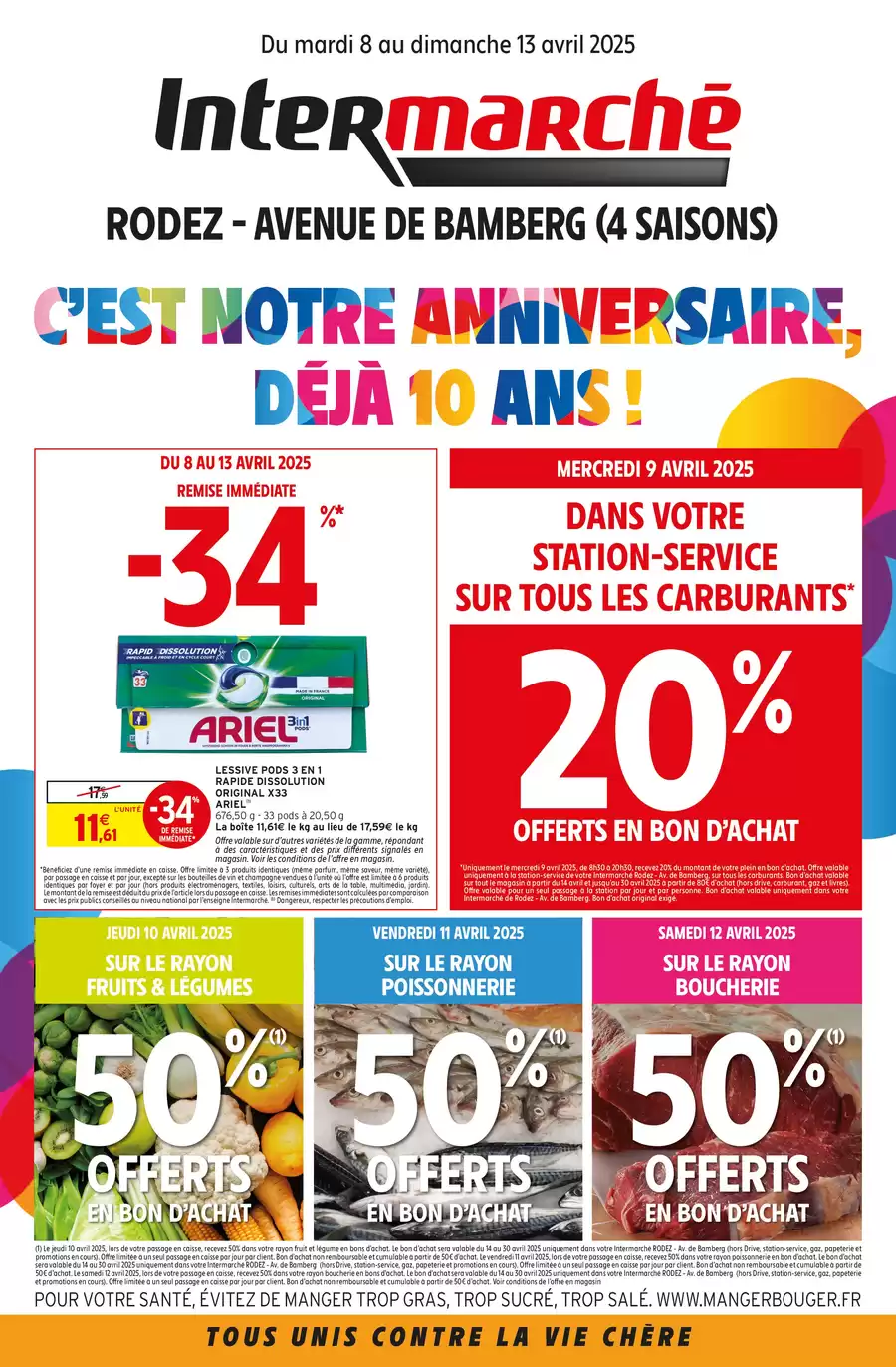 Catalogue des offres de Intermarché du 07/04/2025 au 12/04/2025 - PROS LOCAL - PDV 11233 - RODEZ - AV. BAMBERG