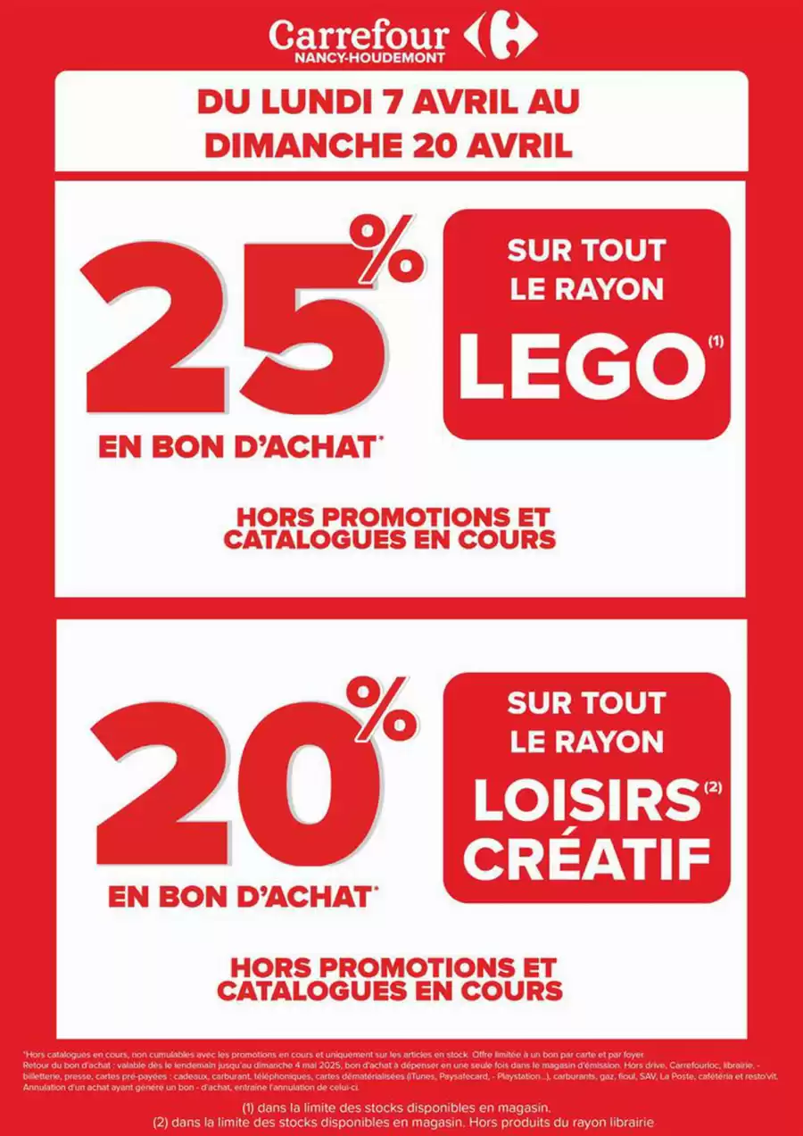 Catalogue des offres de Cora du 07/04/2025 au 19/04/2025 - Remises semaine des enfants