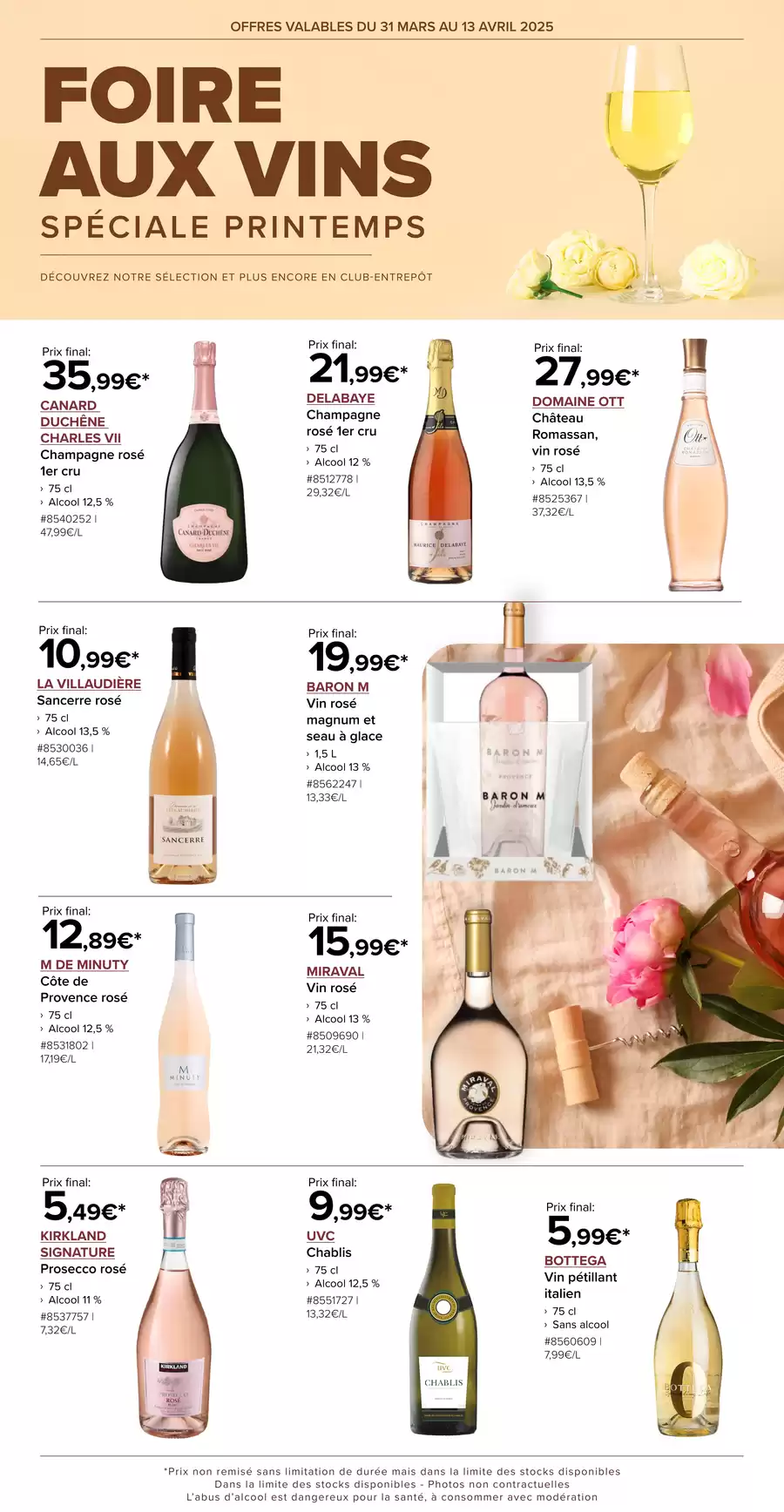 Catalogue des offres de Costco du 06/04/2025 au 12/04/2025 - SELECTION FOIRE AUX VINS PRINTEMPS